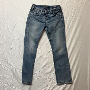 Silver Jeans Suki Straight Leg Jeans Women's Fit 30x31 Medium Wash Stretch Denim